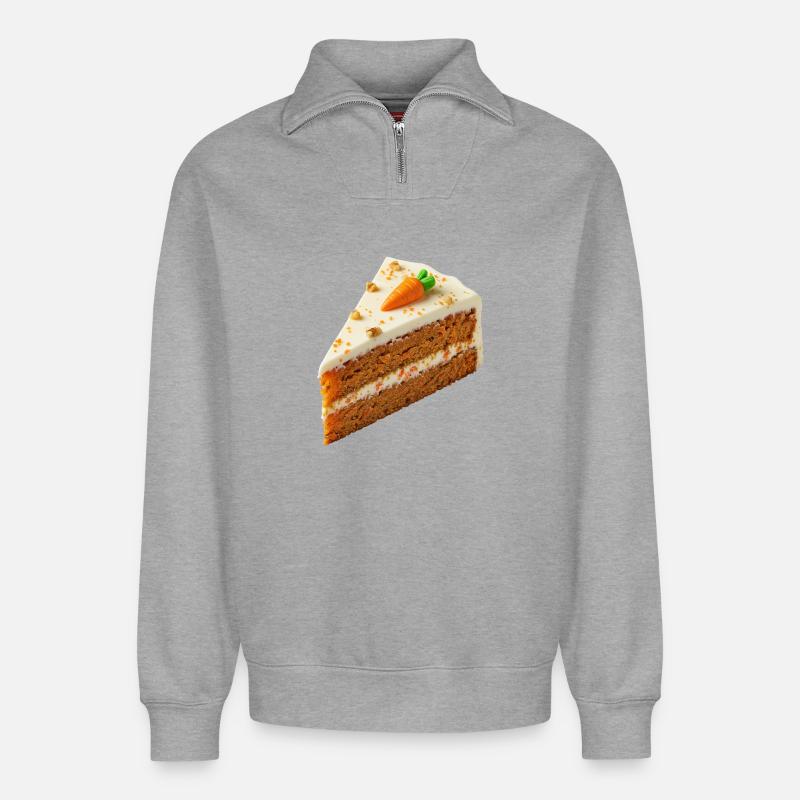 Cake - Relaxed Unisex Organic Half Zip Sweatshirt – by SPREAD - heather grey