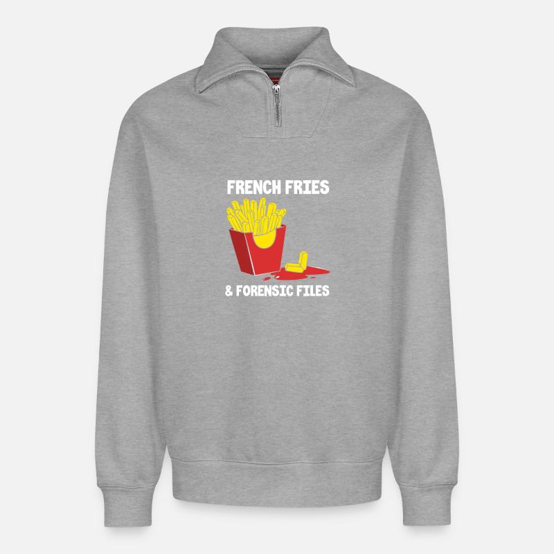 Forensics Forensic Experts - Relaxed Unisex Organic Half Zip Sweatshirt – by SPREAD - heather grey