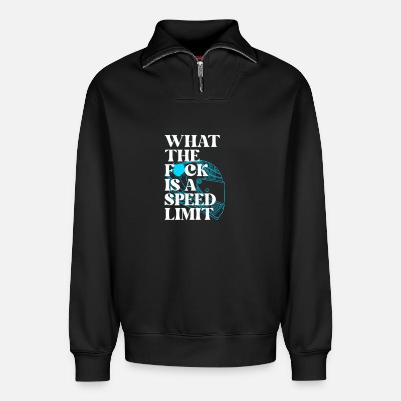 Auto - Relaxed Unisex Organic Half Zip Sweatshirt – von SPREAD - Schwarz
