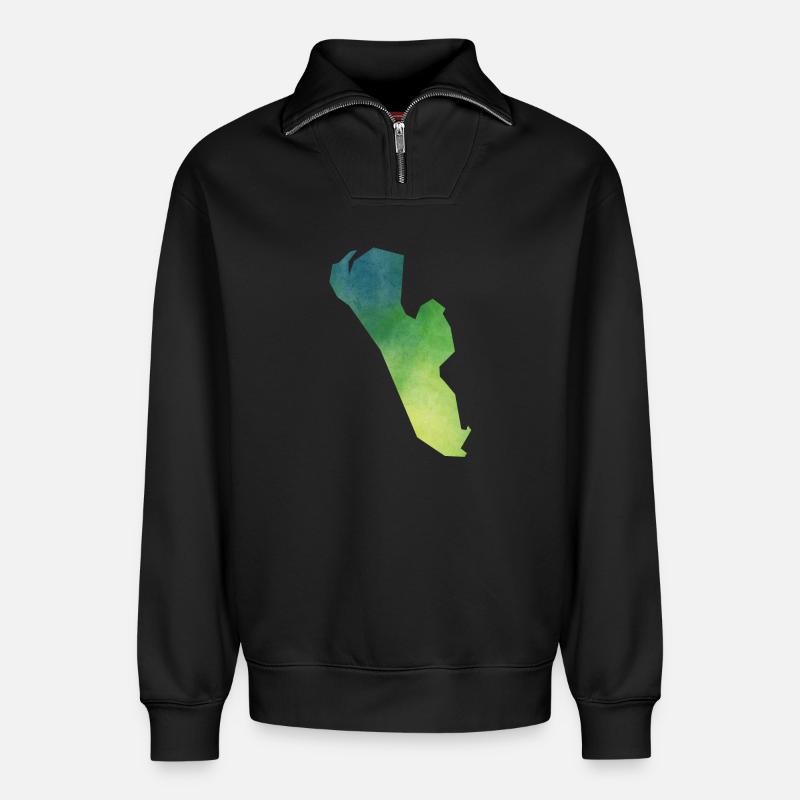 Fanoe - Relaxed Unisex Organic Half Zip Sweatshirt – von SPREAD - Schwarz