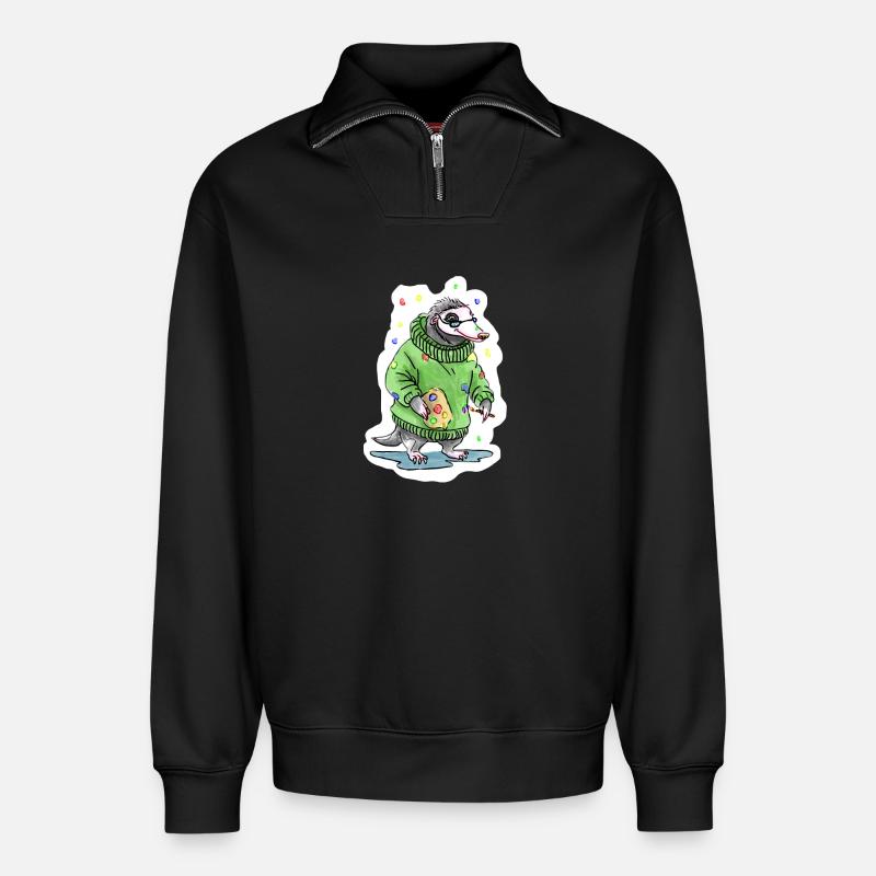 Master Painter - Relaxed Unisex Organic Half Zip Sweatshirt – by SPREAD - black