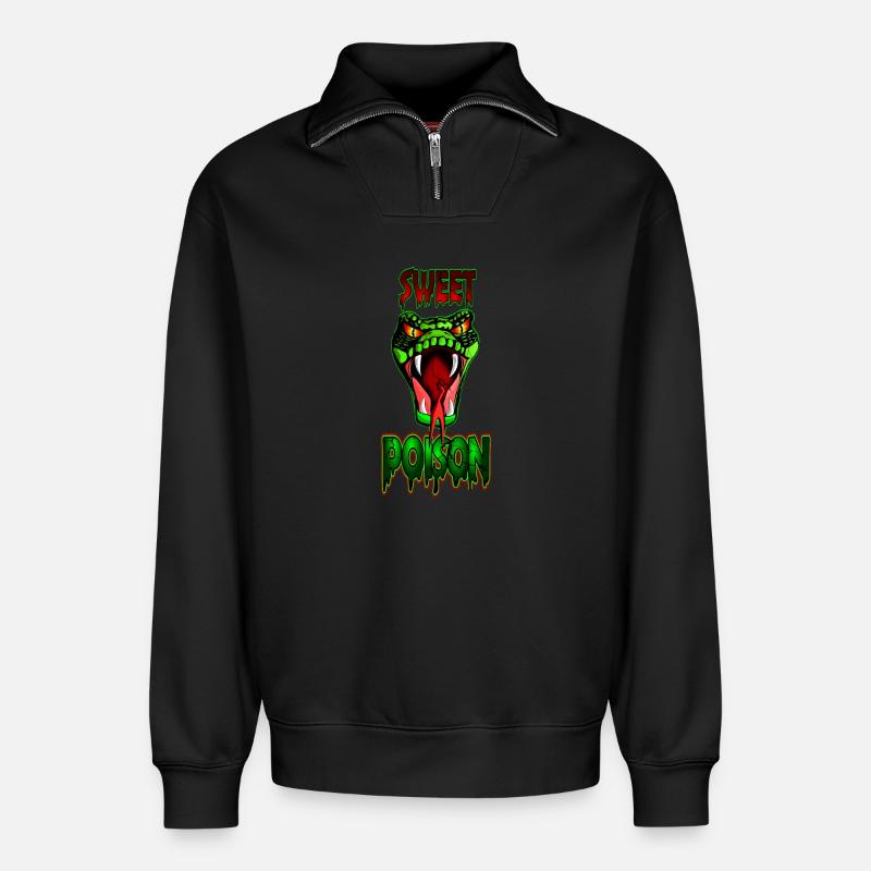 Gift - Relaxed Unisex Organic Half Zip Sweatshirt – von SPREAD - Schwarz