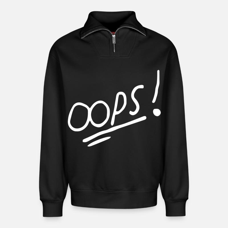 Lebendiges handschriftliches Textdesign - Relaxed Unisex Organic Half Zip Sweatshirt – von SPREAD - Schwarz