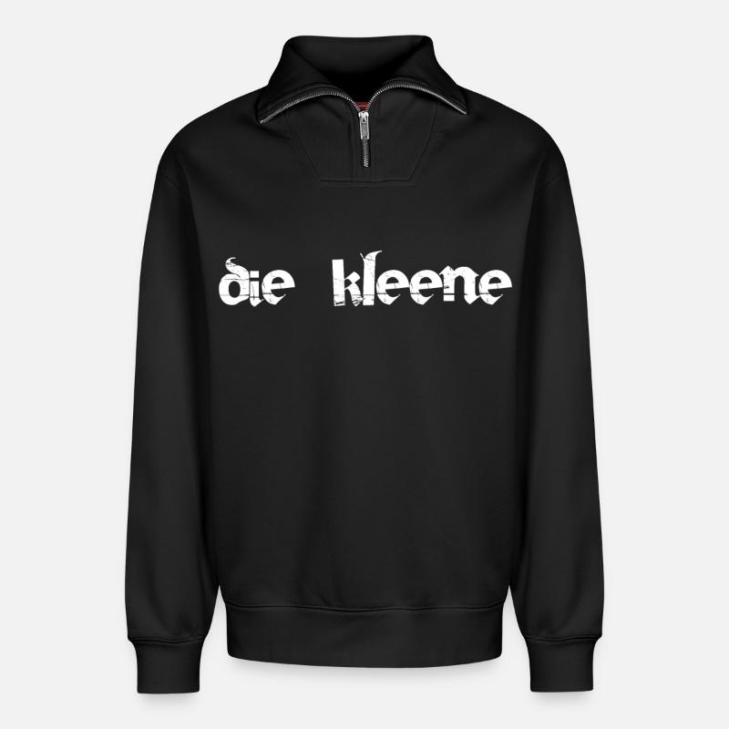 Die Kleene - Relaxed Unisex Organic Half Zip Sweatshirt – von SPREAD - Schwarz