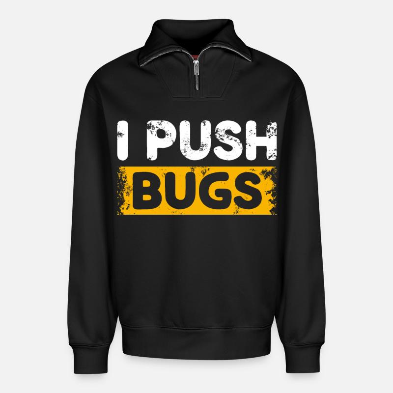 Programmierer Lustige Witze - Relaxed Unisex Organic Half Zip Sweatshirt – von SPREAD - Schwarz