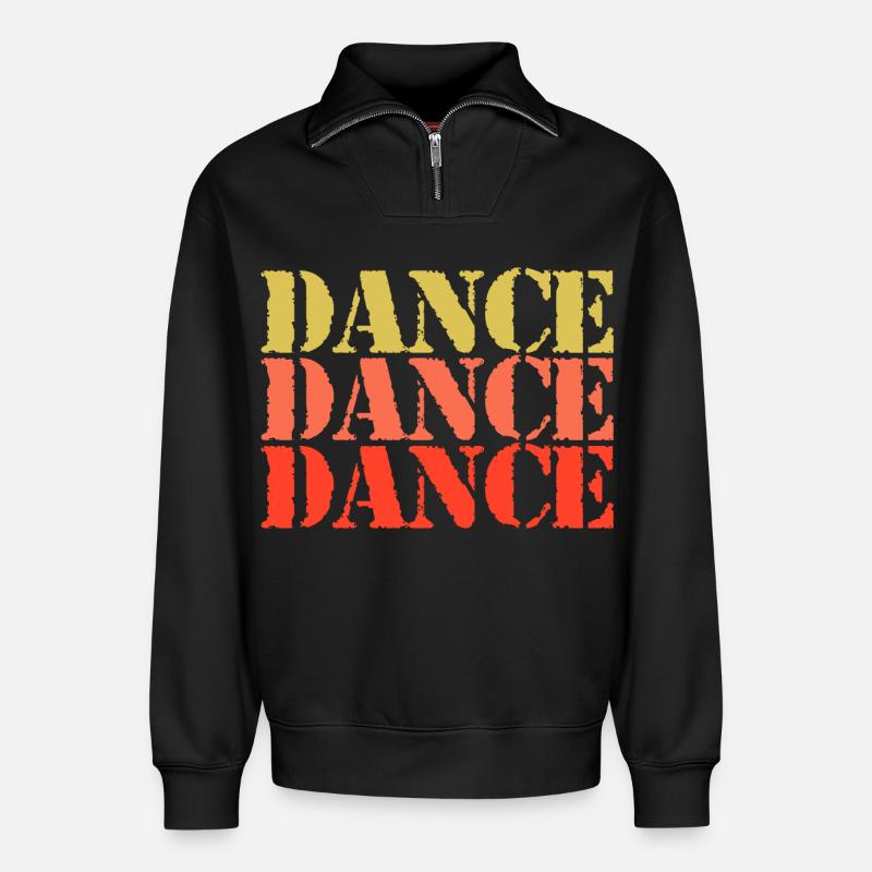 Tanzen - Relaxed Unisex Organic Half Zip Sweatshirt – von SPREAD - Schwarz