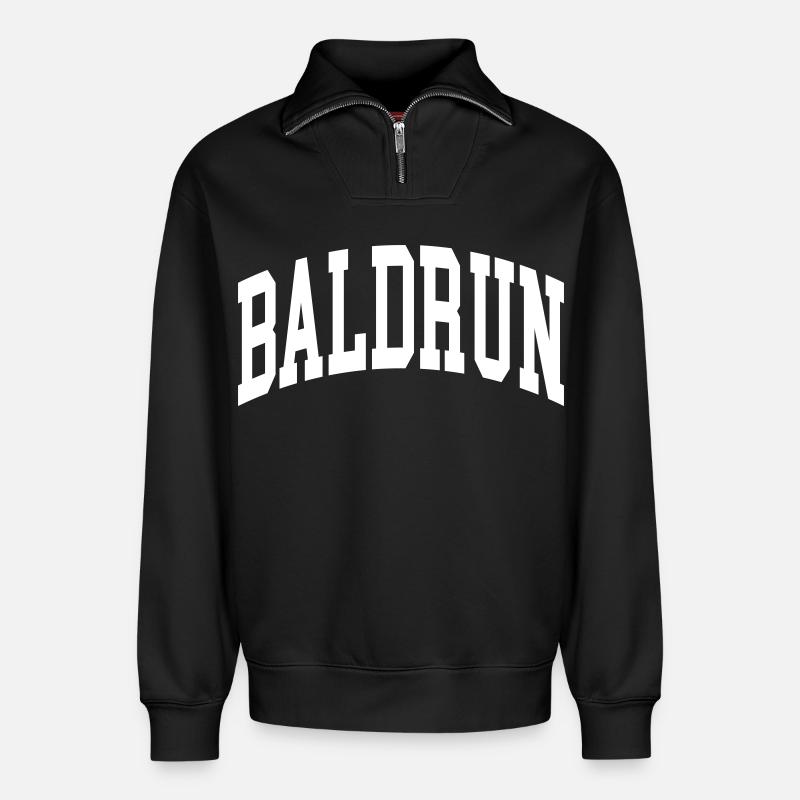Baldrun - Relaxed Unisex Organic Half Zip Sweatshirt – von SPREAD - Schwarz