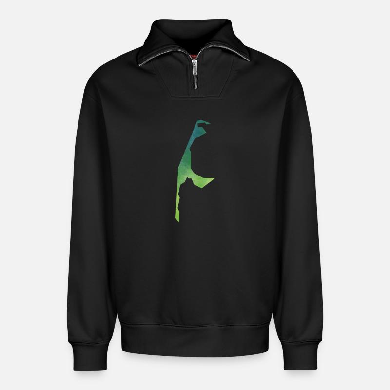 sylt - Relaxed Unisex Organic Half Zip Sweatshirt – von SPREAD - Schwarz