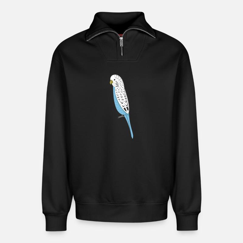 Perruque - Sweat unisexe décontracté en coton biologique à demi-zip – de SPREAD - noir