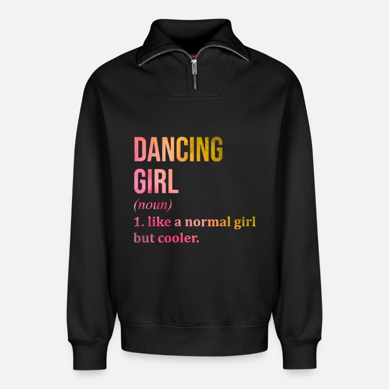 Tänzer - Relaxed Unisex Organic Half Zip Sweatshirt – von SPREAD - Schwarz