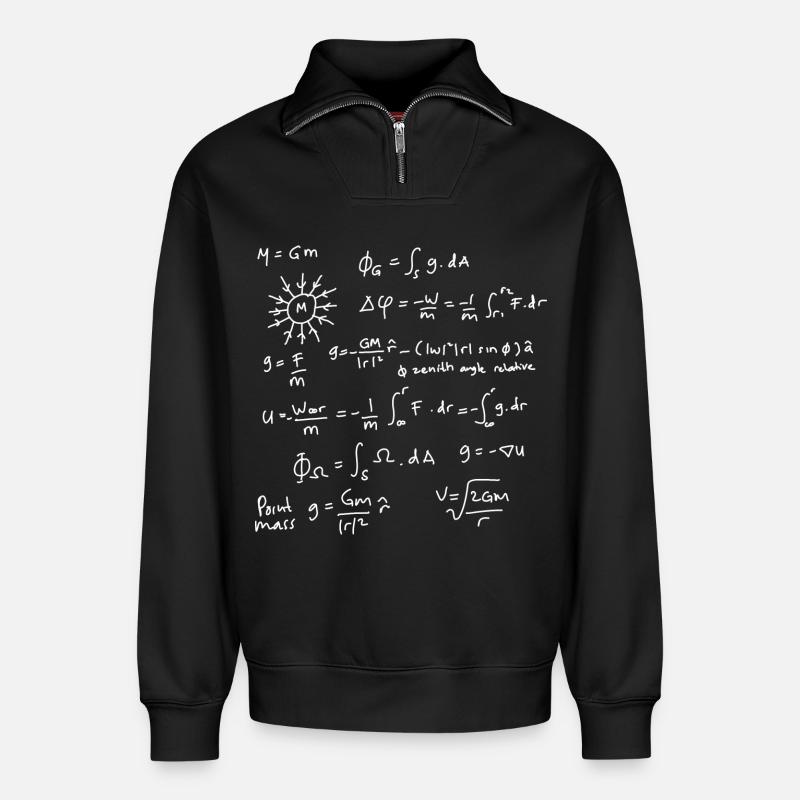 Physics Equations Unleashed - Relaxed Unisex Organic Half Zip Sweatshirt – by SPREAD - black