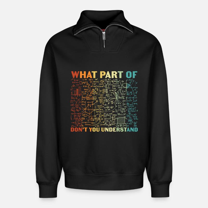 Welchen Teil davon verstehst du nicht? - Relaxed Unisex Organic Half Zip Sweatshirt – von SPREAD - Schwarz