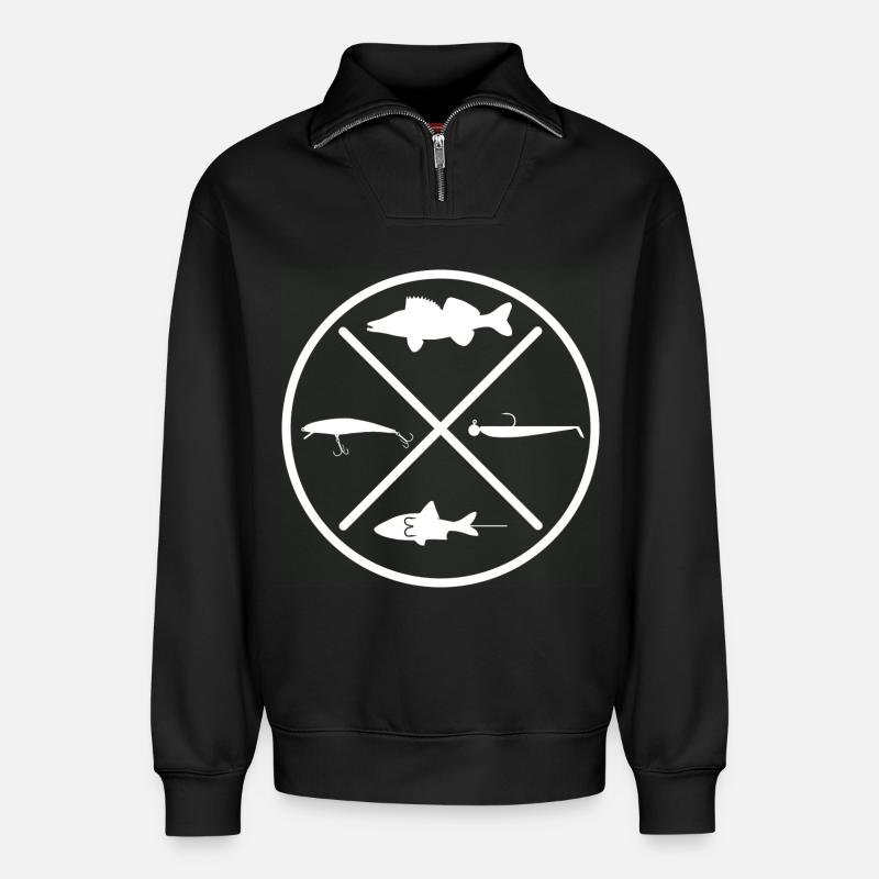 Zander - Relaxed Unisex Organic Half Zip Sweatshirt – von SPREAD - Schwarz