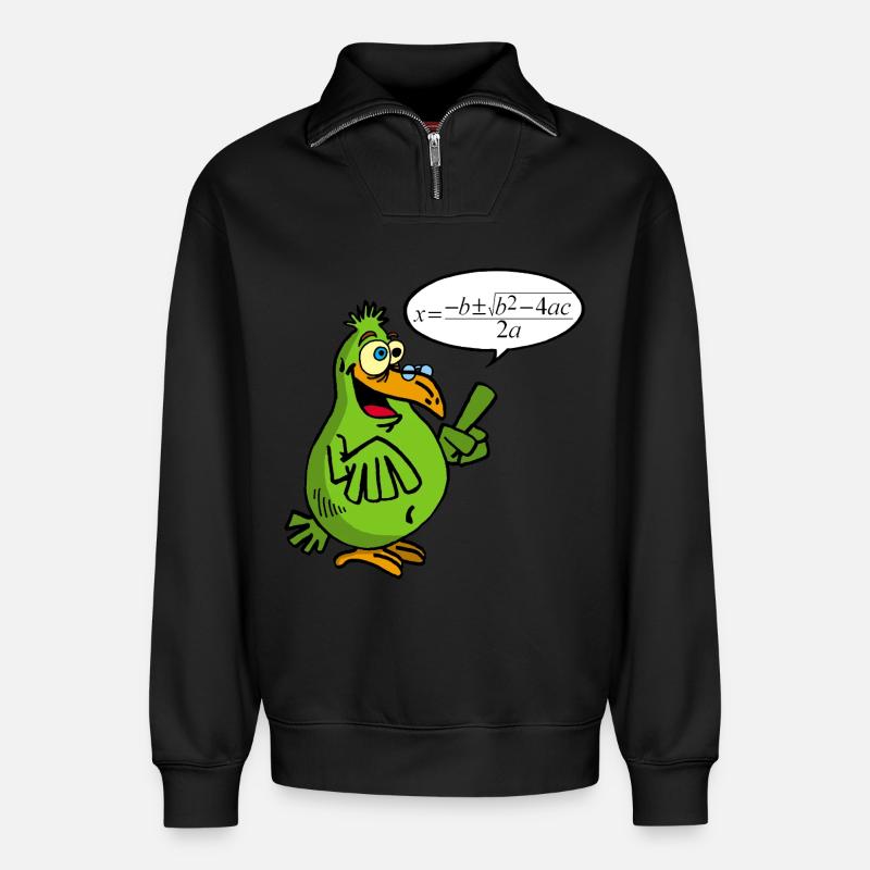 Intelligenter Vogel - Relaxed Unisex Organic Half Zip Sweatshirt – von SPREAD - Schwarz