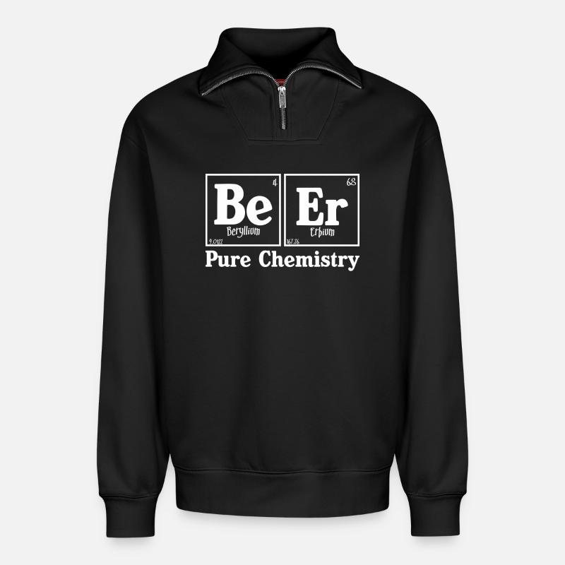 Pure Chemistry 2 - Relaxed Unisex Organic Half Zip Sweatshirt – by SPREAD - black