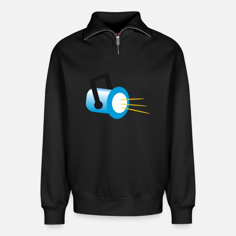 Headlights | Headlight - Relaxed Unisex Organic Half Zip Sweatshirt – by SPREAD - black