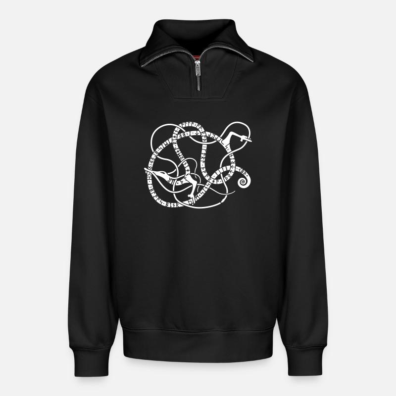 Regin Alla - Relaxed Unisex Organic Half Zip Sweatshirt – von SPREAD - Schwarz