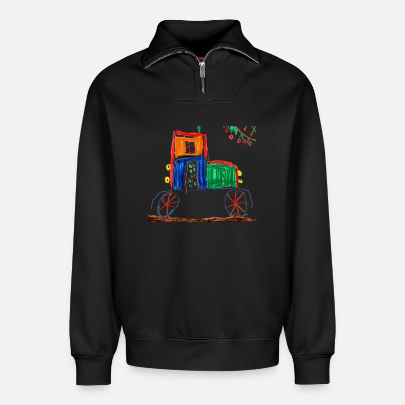 VUS Vision 1964 - Sweat unisexe décontracté en coton biologique à demi-zip – de SPREAD - noir
