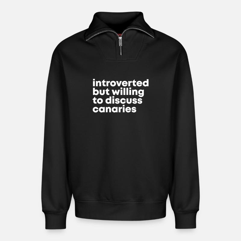 Canary - Relaxed Unisex Organic Half Zip Sweatshirt – by SPREAD - black