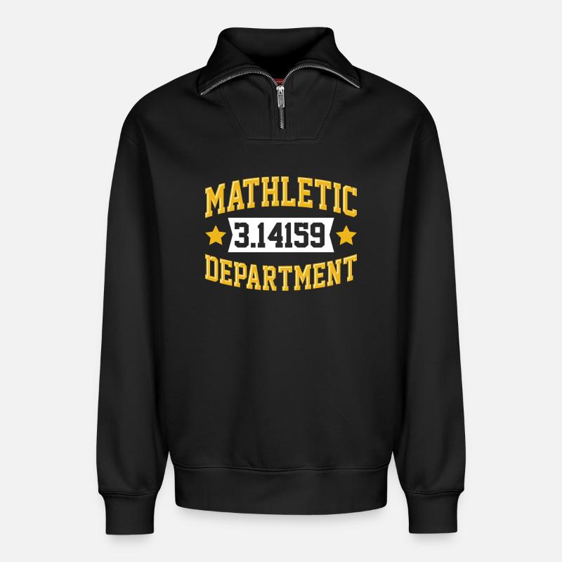 Mathletic Abteilung - Relaxed Unisex Organic Half Zip Sweatshirt – von SPREAD - Schwarz
