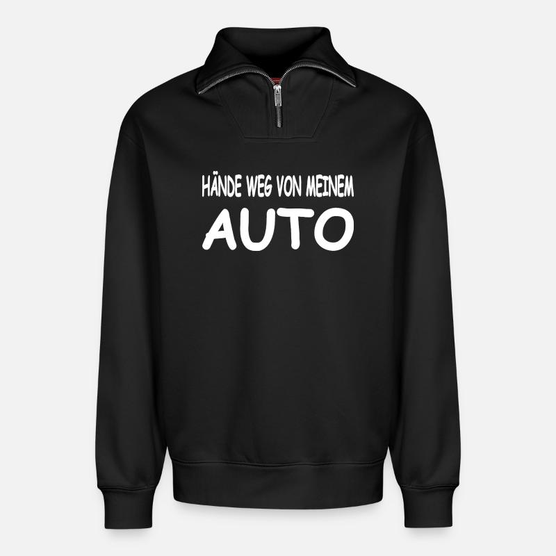 Auto - Relaxed Unisex Organic Half Zip Sweatshirt – von SPREAD - Schwarz