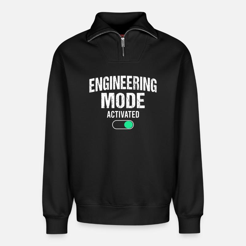 Mechanical Engineering Mechanical Engineer - Relaxed Unisex Organic Half Zip Sweatshirt – by SPREAD - black
