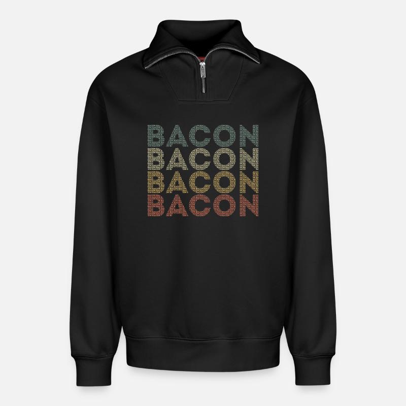 Speck - Relaxed Unisex Organic Half Zip Sweatshirt – von SPREAD - Schwarz