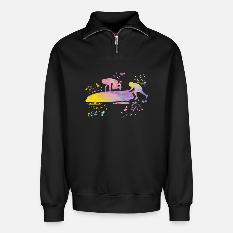 Bob Team Anschieber Bob - Relaxed Unisex Organic Half Zip Sweatshirt – von SPREAD - Schwarz
