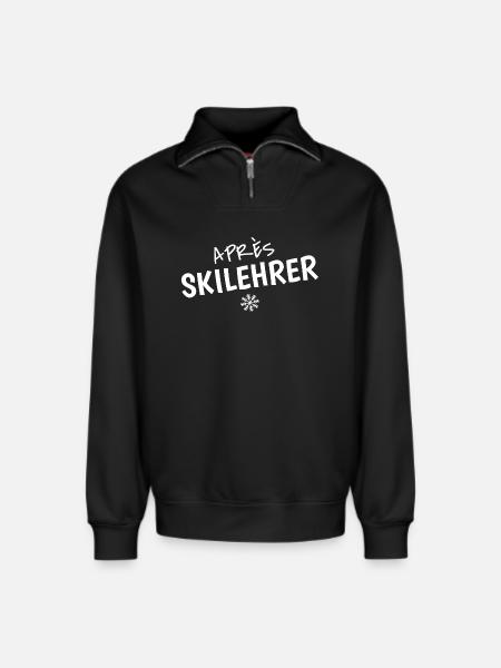 Après-Skilehrer – Witziger Ski Spruch - Relaxed Unisex Organic Half Zip Sweatshirt – von SPREAD - Schwarz