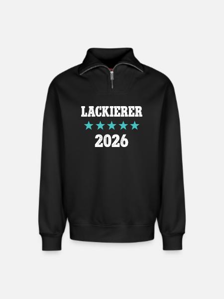 Painter 2026 Apprenticeship Examination Master Trainee - Relaxed Unisex Organic Half Zip Sweatshirt – by SPREAD - black