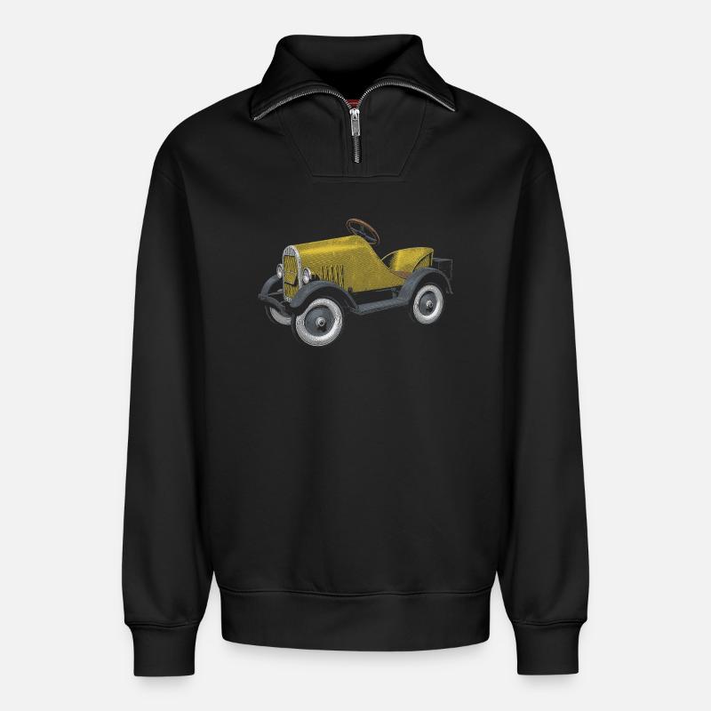 Soapbox - Relaxed Unisex Organic Half Zip Sweatshirt – by SPREAD - black