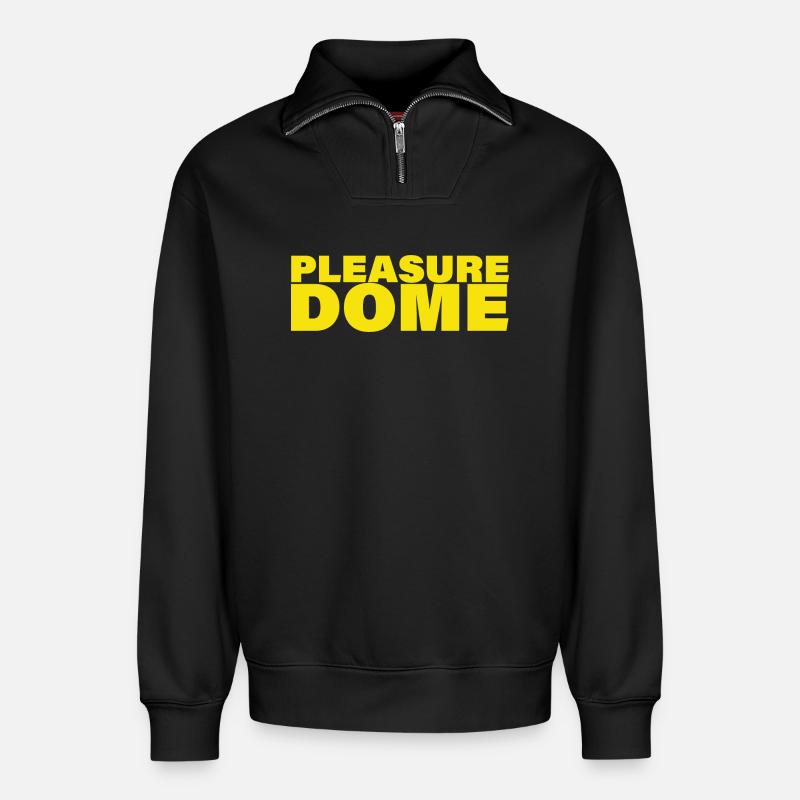 PLEASURE DOME - Relaxed Unisex Organic Half Zip Sweatshirt – von SPREAD - Schwarz
