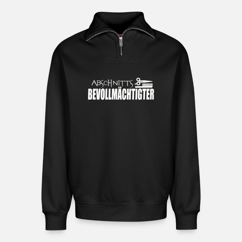 SECTION REPRESENTATIVE - Relaxed Unisex Organic Half Zip Sweatshirt – by SPREAD - black