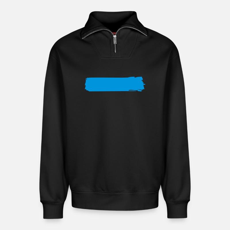 swash - Sweat unisexe décontracté en coton biologique à demi-zip – de SPREAD - noir