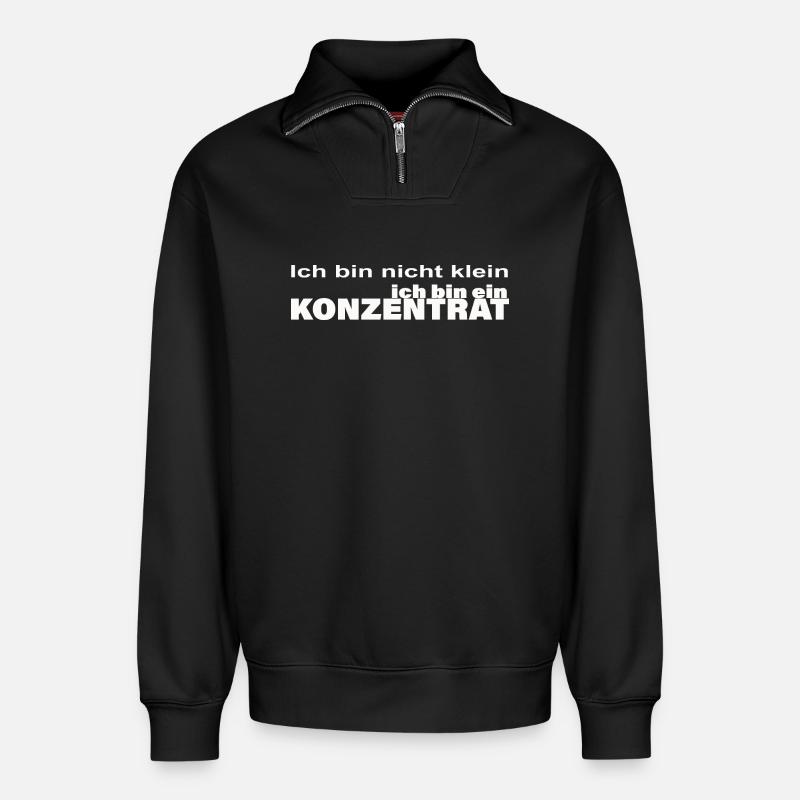 KONZENTRAT - Relaxed Unisex Organic Half Zip Sweatshirt – von SPREAD - Schwarz