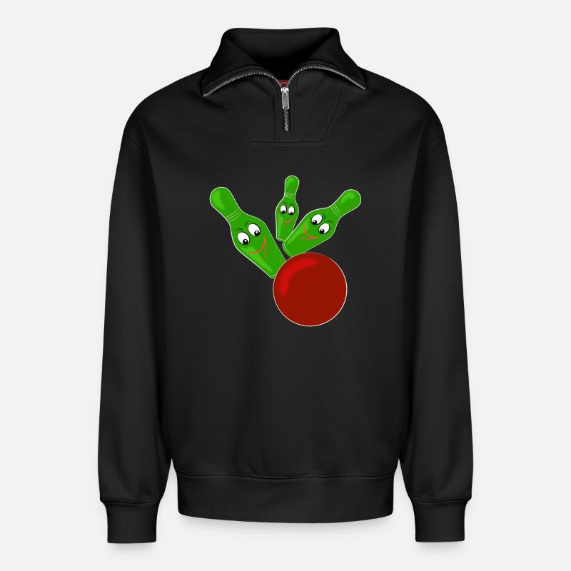 Skittles - Sweat unisexe décontracté en coton biologique à demi-zip – de SPREAD - noir