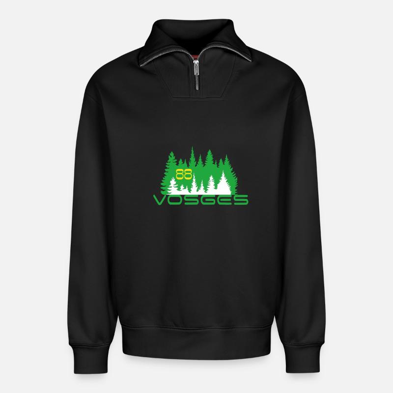 Vosges - Sweat unisexe décontracté en coton biologique à demi-zip – de SPREAD - noir