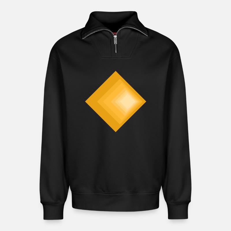 Gradient design - Relaxed Unisex Organic Half Zip Sweatshirt – by SPREAD - black