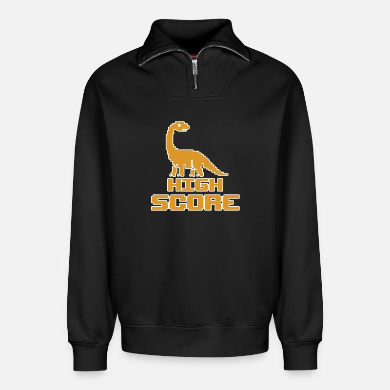NOTE ÉLEVÉE - Sweat unisexe décontracté en coton biologique à demi-zip – de SPREAD - noir