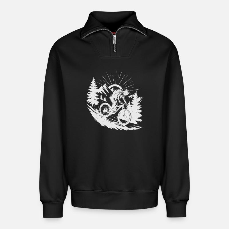 VTT VTT - Sweat unisexe décontracté en coton biologique à demi-zip – de SPREAD - noir