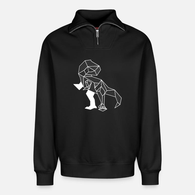 Trex - Sweat unisexe décontracté en coton biologique à demi-zip – de SPREAD - noir