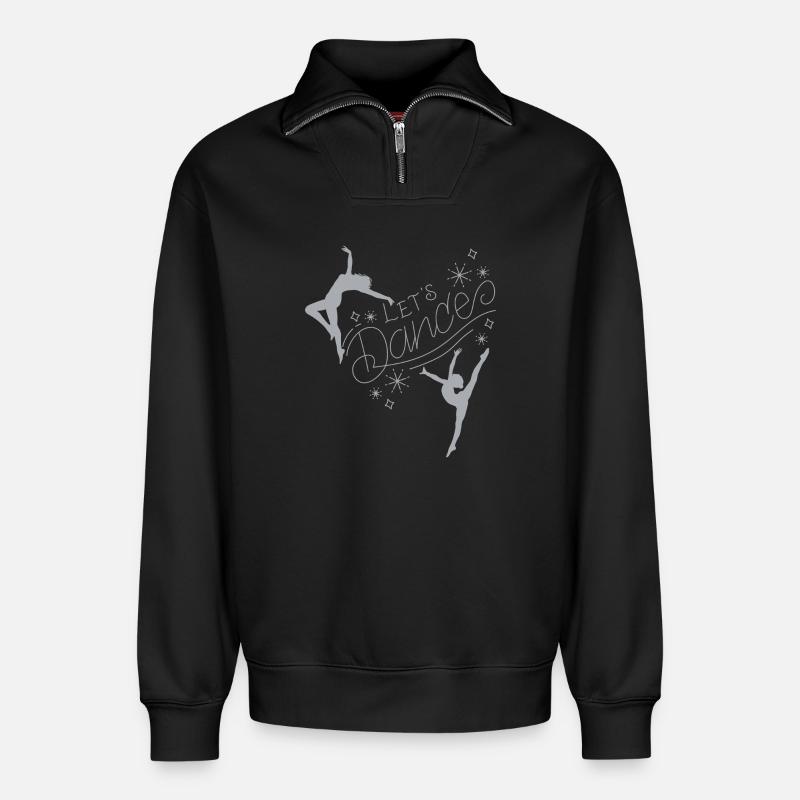Let's Dance - Dancing T-Shirt - Relaxed Unisex Organic Half Zip Sweatshirt – von SPREAD - Schwarz