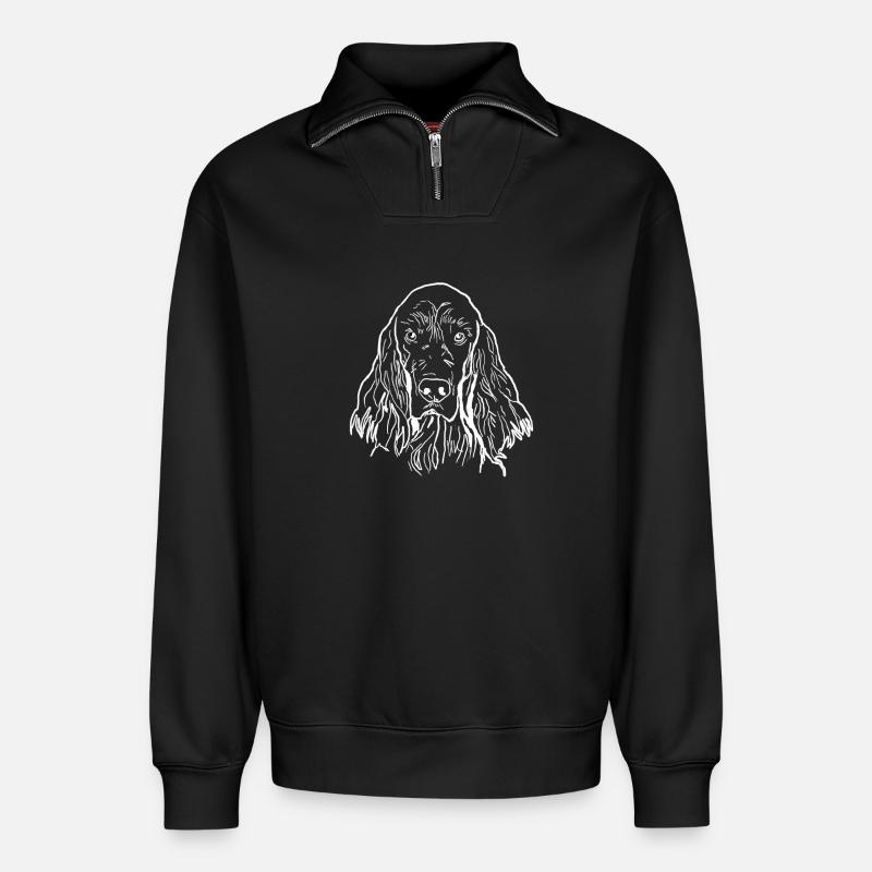 Irish Setter - Relaxed Unisex Organic Half Zip Sweatshirt – von SPREAD - Schwarz
