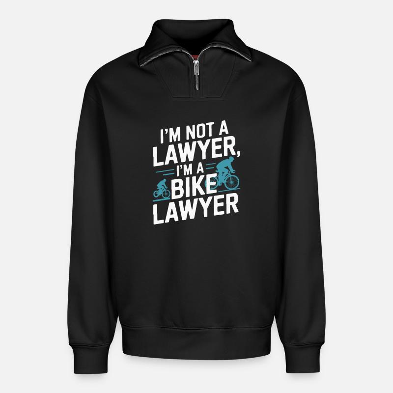 Ich bin ein Fahrradanwalt - Relaxed Unisex Organic Half Zip Sweatshirt – von SPREAD - Schwarz