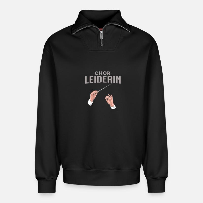 Chor Leiderin Chorleiterin Dirigentin - Relaxed Unisex Organic Half Zip Sweatshirt – von SPREAD - Schwarz