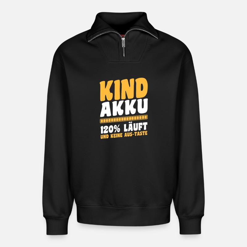 Mutter Team Mama - Relaxed Unisex Organic Half Zip Sweatshirt – von SPREAD - Schwarz