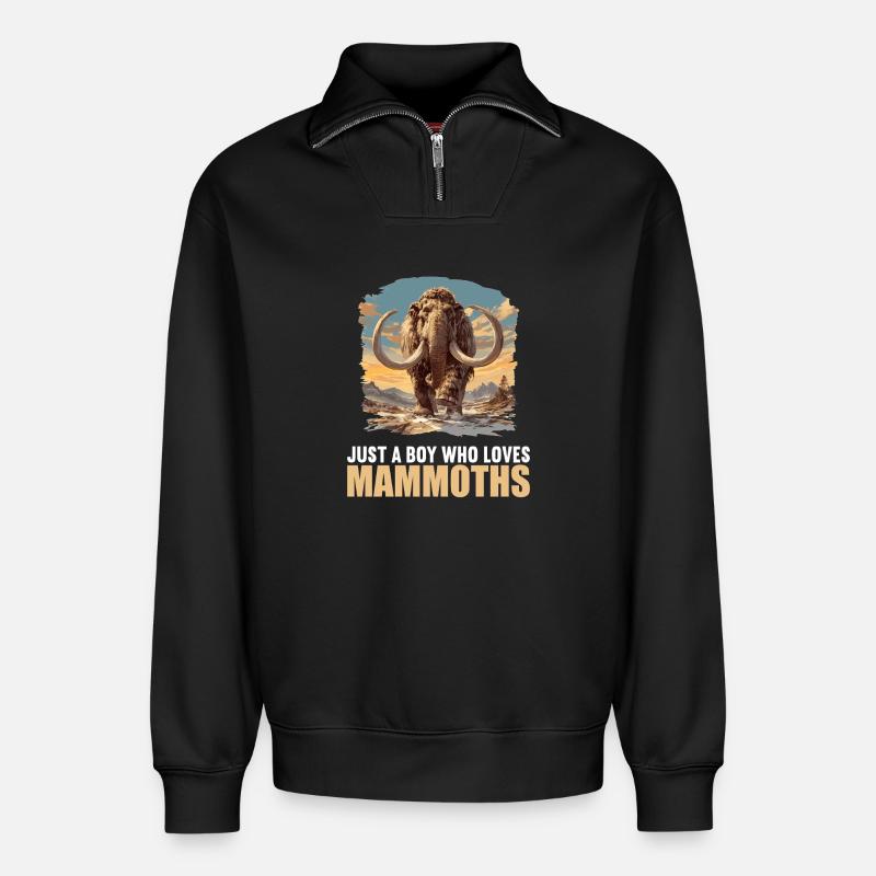 Mammuts Mammut - Relaxed Unisex Organic Half Zip Sweatshirt – von SPREAD - Schwarz