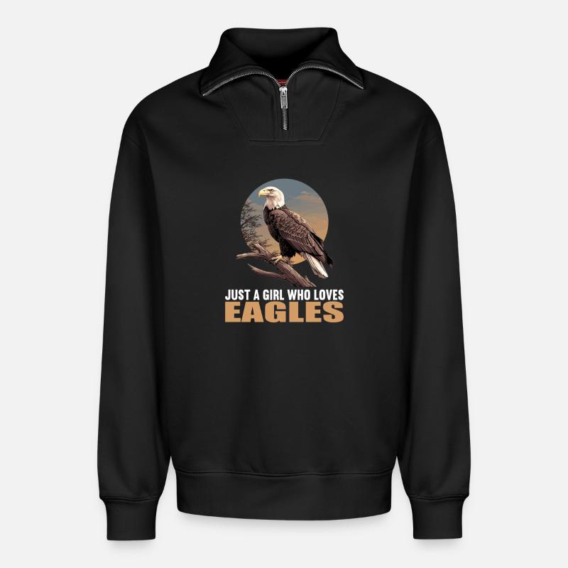 Aigle - Sweat unisexe décontracté en coton biologique à demi-zip – de SPREAD - noir