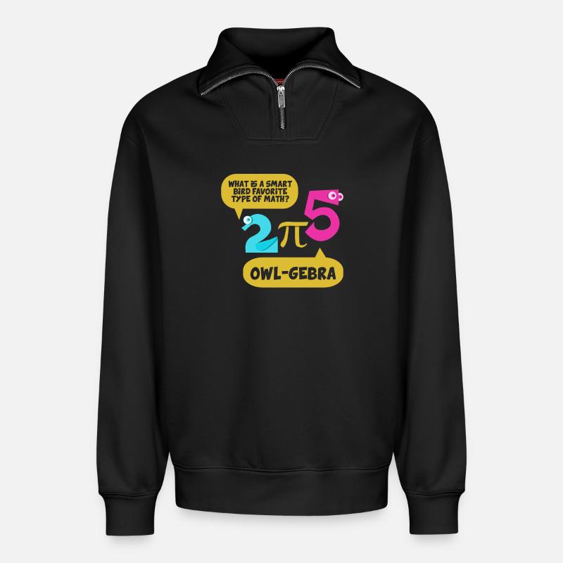 Mathematik Mathe Mathelehrer Mathematiker - Relaxed Unisex Organic Half Zip Sweatshirt – von SPREAD - Schwarz