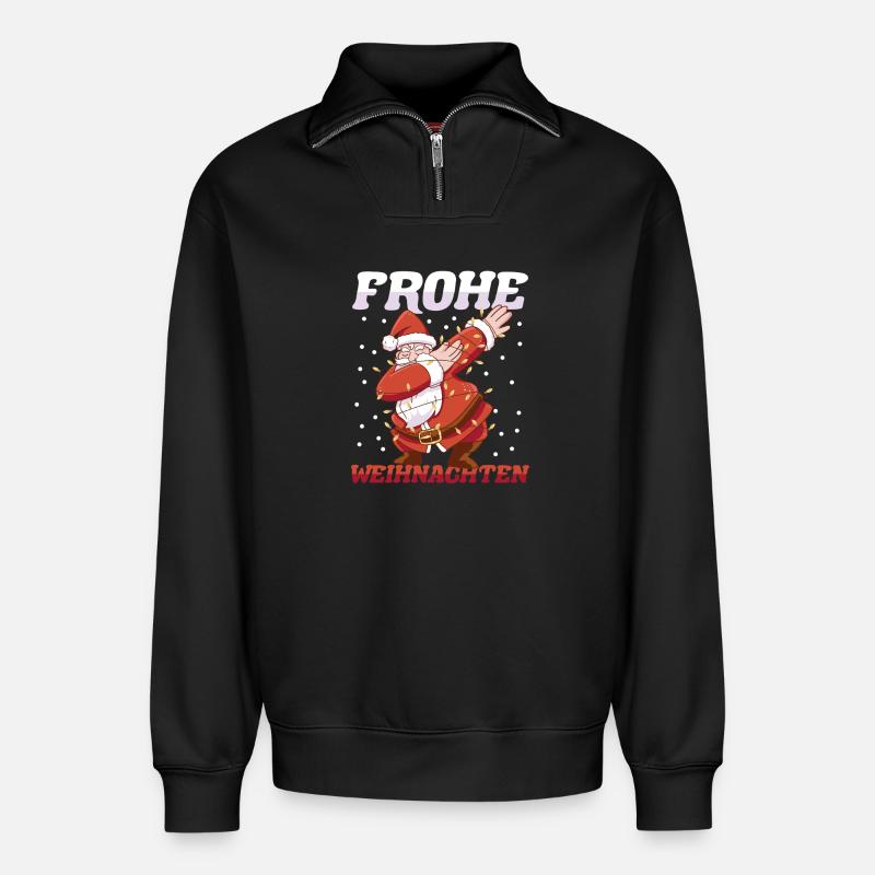 Bogenschütze Bogensport Bogenschießen - Relaxed Unisex Organic Half Zip Sweatshirt – von SPREAD - Schwarz